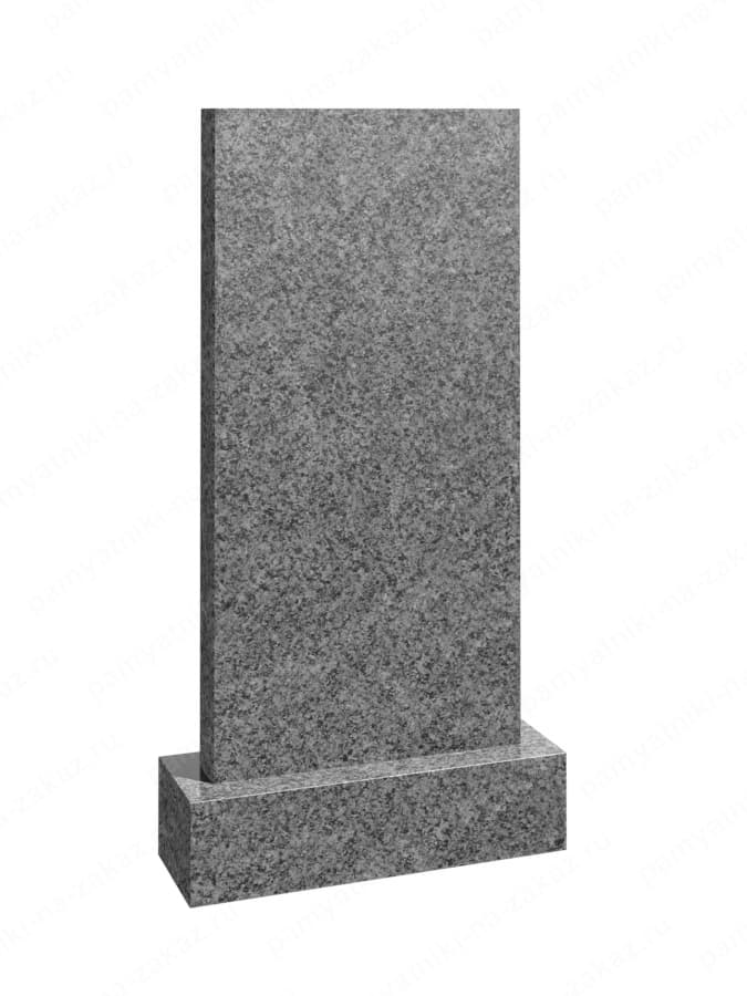 Вертикальный памятник из Дымовского гранита на заказ. Прочный натуральный гранит, выбор размеров, комплектации и оформления. Изготовление памятников под заказ.